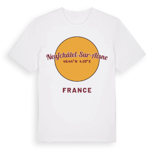 Neufchâtel-sur-Aisne cirkel t-shirt – ekologisk bomull t-shirt från Pinshirt