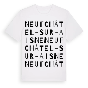 Neufchâtel-sur-Aisne ordlek t-shirt – ekologisk bomull t-shirt från Pinshirt