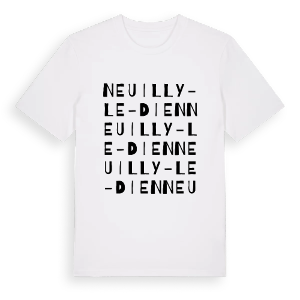Neuilly-le-Dien ordlek t-shirt – ekologisk bomull t-shirt från Pinshirt