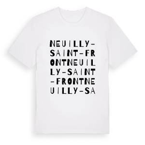 Neuilly-Saint-Front ordlek t-shirt – ekologisk bomull t-shirt från Pinshirt