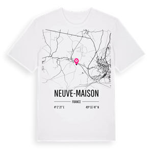 Neuve-Maison karta t-shirt – ekologisk bomull t-shirt från Pinshirt