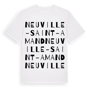 Neuville-Saint-Amand ordlek t-shirt – ekologisk bomull t-shirt från Pinshirt