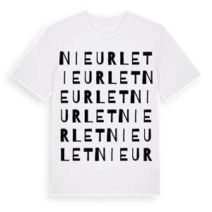 Nieurlet ordlek t-shirt – ekologisk bomull t-shirt från Pinshirt