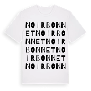 Noir Bonnet ordlek t-shirt – ekologisk bomull t-shirt från Pinshirt