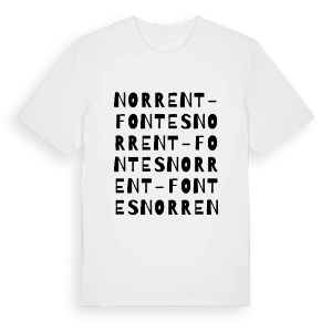 Norrent-Fontes ordlek t-shirt – ekologisk bomull t-shirt från Pinshirt