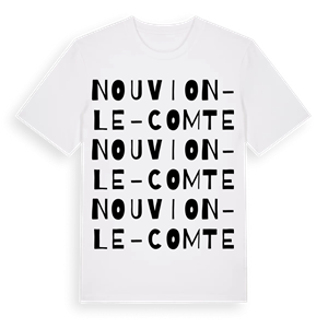 Nouvion-le-Comte ordlek t-shirt – ekologisk bomull t-shirt från Pinshirt