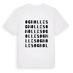 Ognolles ordlek t-shirt – ekologisk bomull t-shirt från Pinshirt