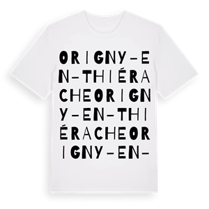 Origny-en-Thiérache ordlek t-shirt – ekologisk bomull t-shirt från Pinshirt