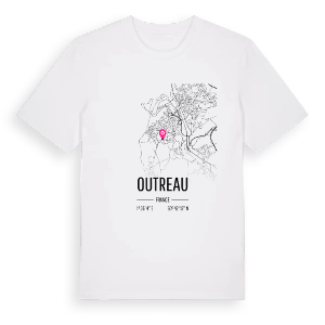 Outreau karta t-shirt – ekologisk bomull t-shirt från Pinshirt