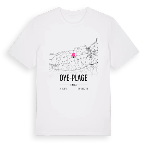 Oye-Plage karta t-shirt – ekologisk bomull t-shirt från Pinshirt