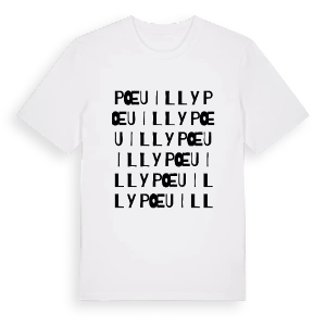 Pœuilly ordlek t-shirt – ekologisk bomull t-shirt från Pinshirt