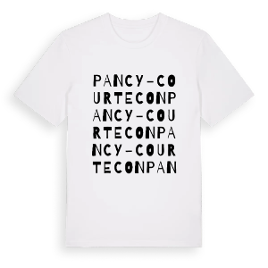 Pancy-Courtecon ordlek t-shirt – ekologisk bomull t-shirt från Pinshirt