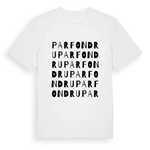 Parfondru ordlek t-shirt – ekologisk bomull t-shirt från Pinshirt