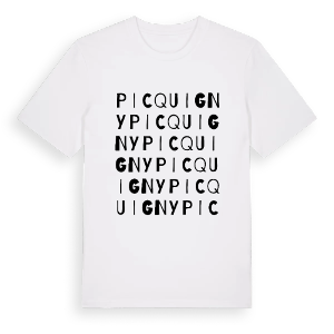 Picquigny ordlek t-shirt – ekologisk bomull t-shirt från Pinshirt