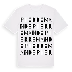 Pierremande ordlek t-shirt – ekologisk bomull t-shirt från Pinshirt