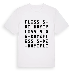 Plessis-de-Roye ordlek t-shirt – ekologisk bomull t-shirt från Pinshirt