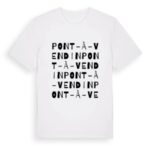 Pont-à-Vendin ordlek t-shirt – ekologisk bomull t-shirt från Pinshirt