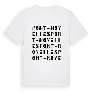 Pont-Noyelles ordlek t-shirt – ekologisk bomull t-shirt från Pinshirt
