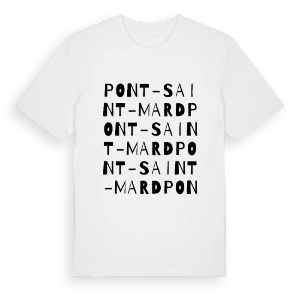 Pont-Saint-Mard ordlek t-shirt – ekologisk bomull t-shirt från Pinshirt