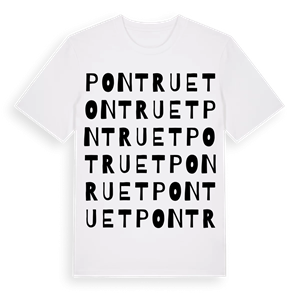 Pontruet ordlek t-shirt – ekologisk bomull t-shirt från Pinshirt