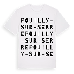 Pouilly-sur-Serre ordlek t-shirt – ekologisk bomull t-shirt från Pinshirt