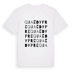 Quaëdypre ordlek t-shirt – ekologisk bomull t-shirt från Pinshirt