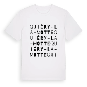 Quiéry-la-Motte ordlek t-shirt – ekologisk bomull t-shirt från Pinshirt