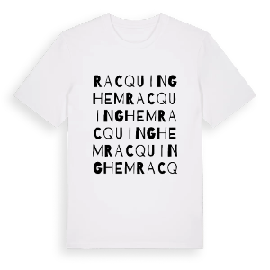 Racquinghem ordlek t-shirt – ekologisk bomull t-shirt från Pinshirt