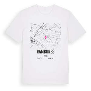 Rambures karta t-shirt – ekologisk bomull t-shirt från Pinshirt
