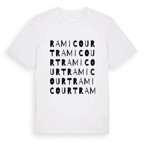 Ramicourt ordlek t-shirt – ekologisk bomull t-shirt från Pinshirt