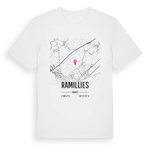 Ramillies karta t-shirt – ekologisk bomull t-shirt från Pinshirt