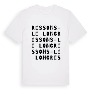 Ressons-le-Long ordlek t-shirt – ekologisk bomull t-shirt från Pinshirt