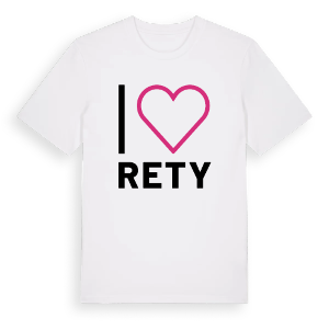 Jag älskar Rety t-shirt stort tryck – ekologisk bomull t-shirt från Pinshirt