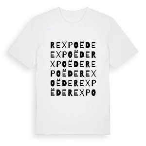 Rexpoëde ordlek t-shirt – ekologisk bomull t-shirt från Pinshirt