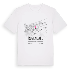 Rosendaël karta t-shirt – ekologisk bomull t-shirt från Pinshirt