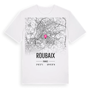 Roubaix karta t-shirt – ekologisk bomull t-shirt från Pinshirt