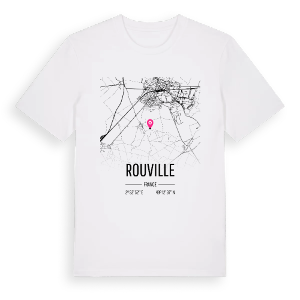 Rouville karta t-shirt – ekologisk bomull t-shirt från Pinshirt