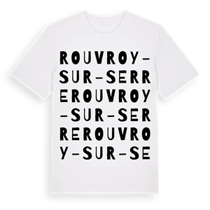 Rouvroy-sur-Serre ordlek t-shirt – ekologisk bomull t-shirt från Pinshirt