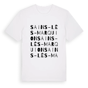 Sains-lès-Marquion ordlek t-shirt – ekologisk bomull t-shirt från Pinshirt