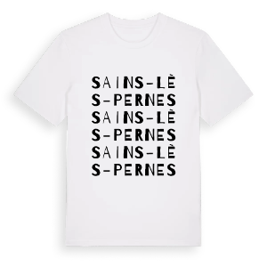 Sains-lès-Pernes ordlek t-shirt – ekologisk bomull t-shirt från Pinshirt