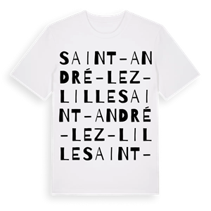 Saint-André-lez-Lille ordlek t-shirt – ekologisk bomull t-shirt från Pinshirt