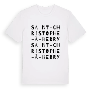 Saint-Christophe-à-Berry ordlek t-shirt – ekologisk bomull t-shirt från Pinshirt