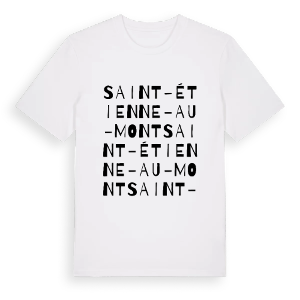 Saint-Étienne-au-Mont ordlek t-shirt – ekologisk bomull t-shirt från Pinshirt