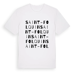 Saint-Folquin ordlek t-shirt – ekologisk bomull t-shirt från Pinshirt