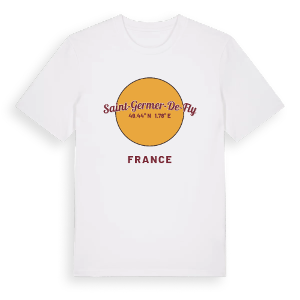 Saint-Germer-de-Fly cirkel t-shirt – ekologisk bomull t-shirt från Pinshirt