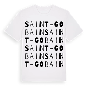 Saint-Gobain ordlek t-shirt – ekologisk bomull t-shirt från Pinshirt
