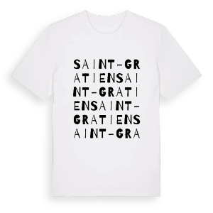 Saint-Gratien ordlek t-shirt – ekologisk bomull t-shirt från Pinshirt