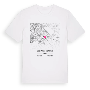 Saint-Lazare - Les Avenues karta t-shirt – ekologisk bomull t-shirt från Pinshirt