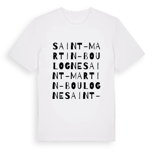 Saint-Martin-Boulogne ordlek t-shirt – ekologisk bomull t-shirt från Pinshirt
