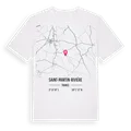 Saint-Martin-Rivière karta t-shirt